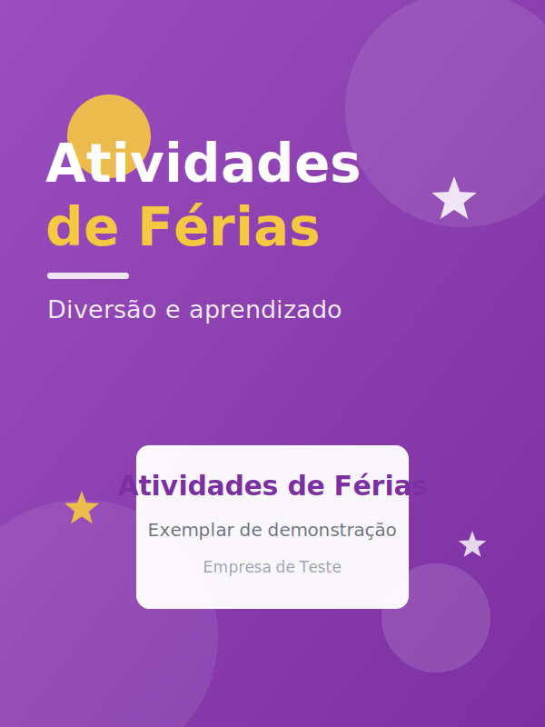 Atividades de Férias